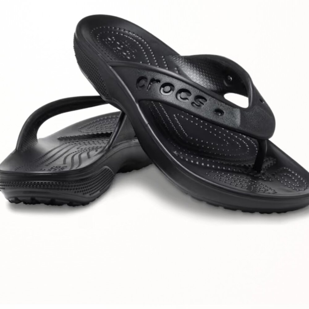 CROCS Black Women's Cushioned Flip Sandals